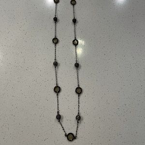 Lia Sophia Black & Crystal Necklace